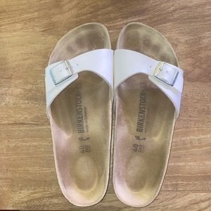 White Birkenstock Madrid Sandals